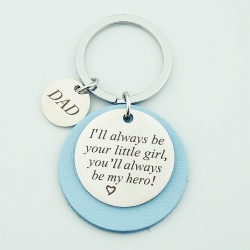 Stainless Steel Key Chain with Personalized Pattern