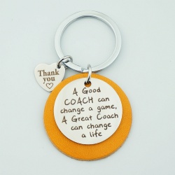 Stainless Steel Key Chain with Personalized words - Thank You