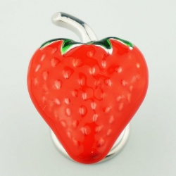 Red Strawberry Cabinet Knob