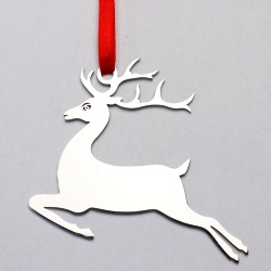 Custom Engraved Christmas Reindeer Ornament