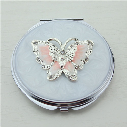 Chromatic colour butterfly compact mirror