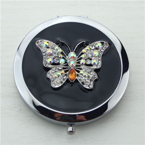 Chromatic colour butterfly compact mirror