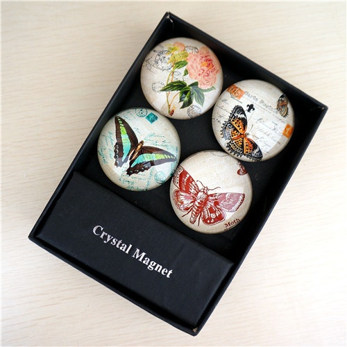 Fridge magnet/ pretty butterfly glass fridge magnet