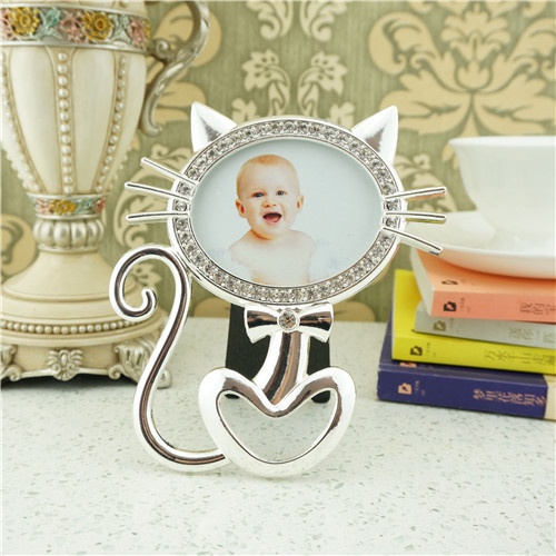 Metal photo frame/cute cat mini photo frame