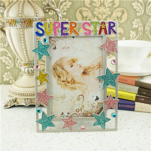 Metal photo frame/funny star  photo frame