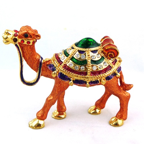 Camel Trinket Jewelry Box Bejeweled Figurine