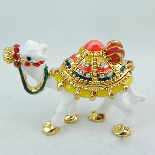 Camel Trinket Box Bejeweled Figurine