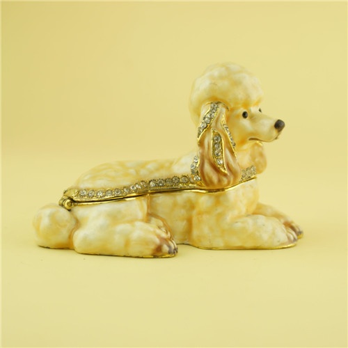 Pewter jewelry box / Lovely dog shape jewelry box home decoration
