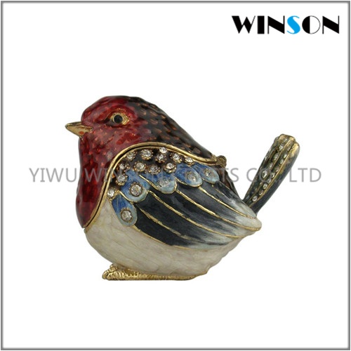 Pewter Jewelry Box / Crytals Bird Jewelry Box